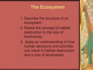 The Ecosystem