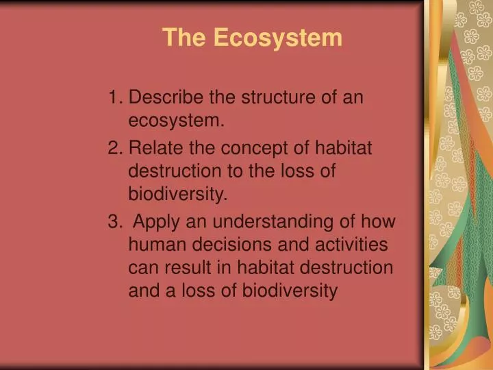 the ecosystem