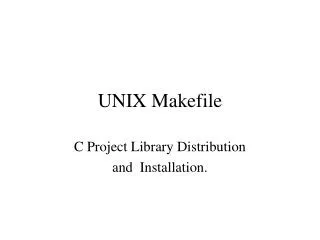 UNIX Makefile