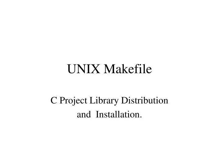 unix makefile