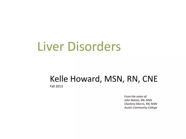liver disorders
