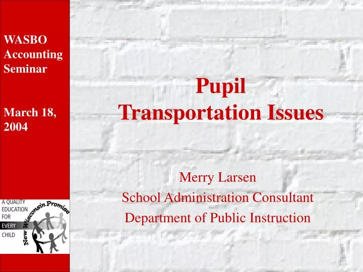 pupil transportation issues