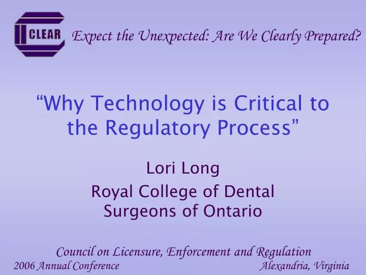 why technology is critical to the regulatory process