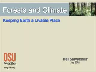 Forests and Climate