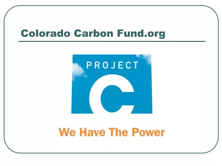 colorado carbon fund org