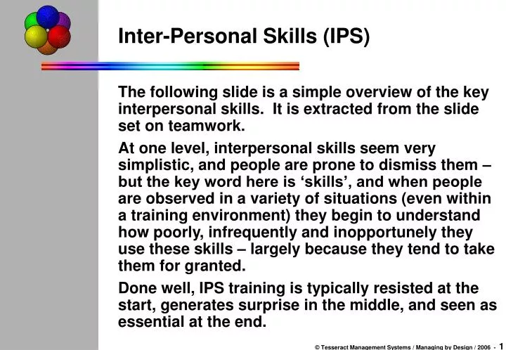 inter personal skills ips
