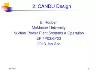 2: CANDU Design