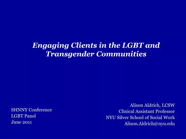 engaging clients in the lgbt and transgender communities