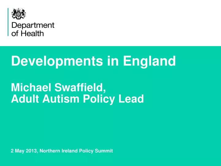 developments in england michael swaffield adult autism policy lead