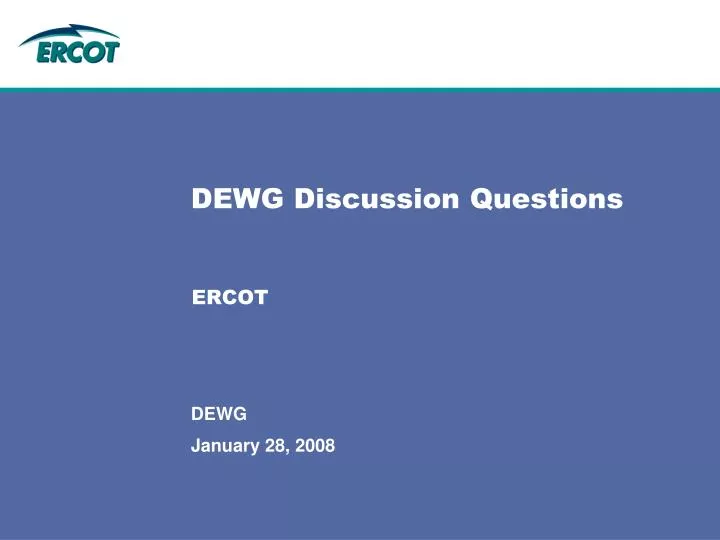 dewg discussion questions