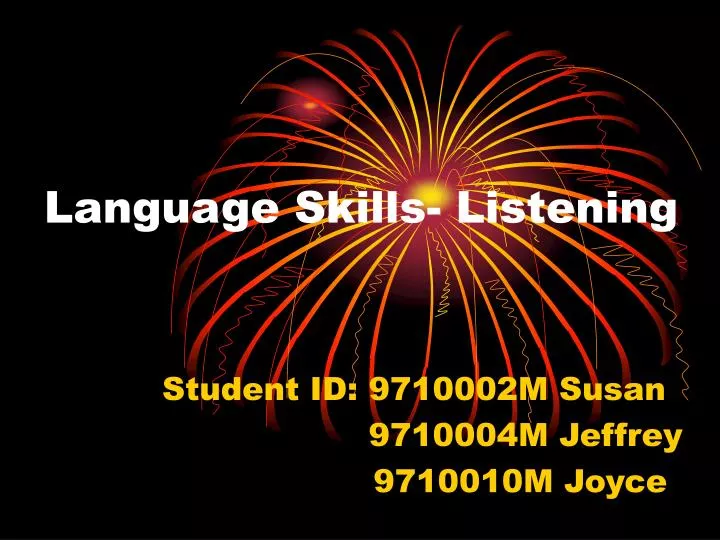 language skills listening