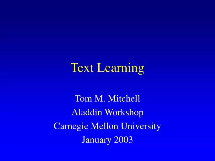 text learning