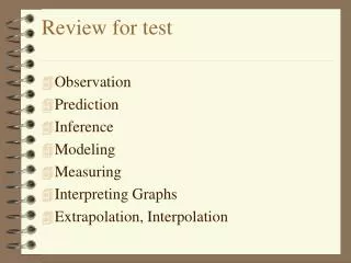 Review for test
