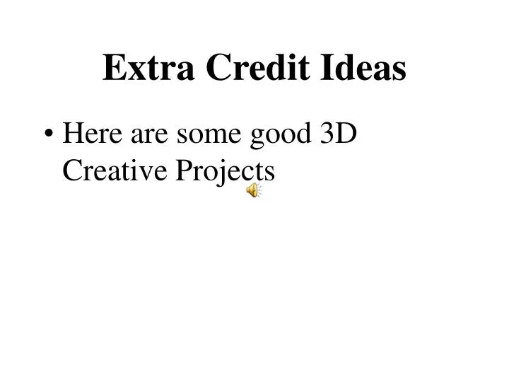 extra credit ideas