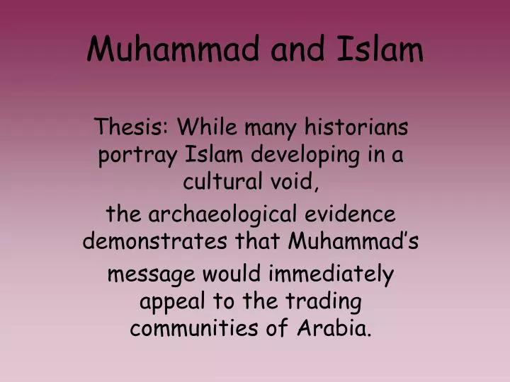 muhammad and islam