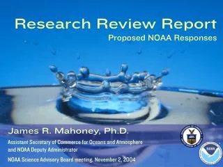 Research Review Report Proposed NOAA Responses