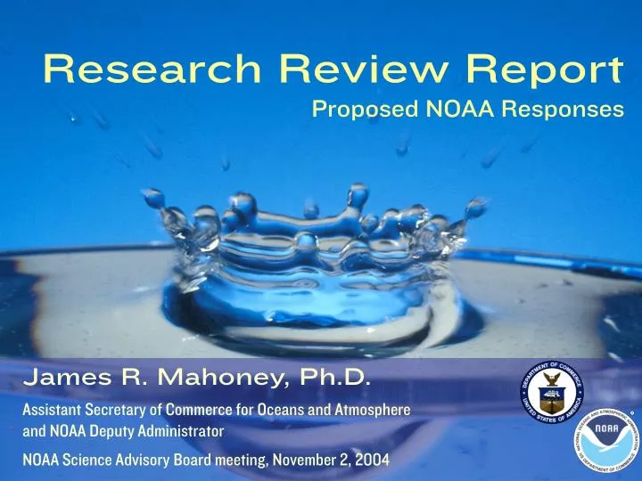 research review report proposed noaa responses