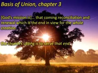 Basis of Union, chapter 3