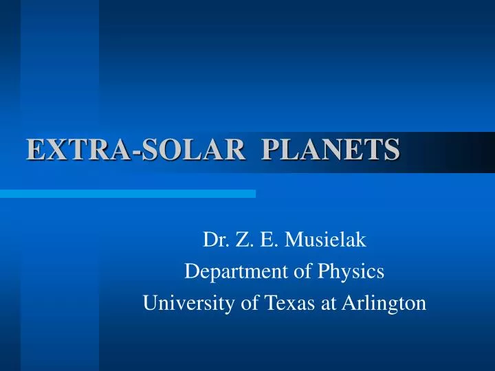 extra solar planets