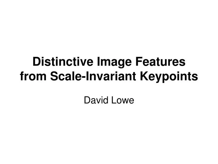 distinctive image features from scale invariant keypoints