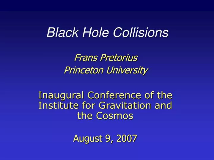 black hole collisions