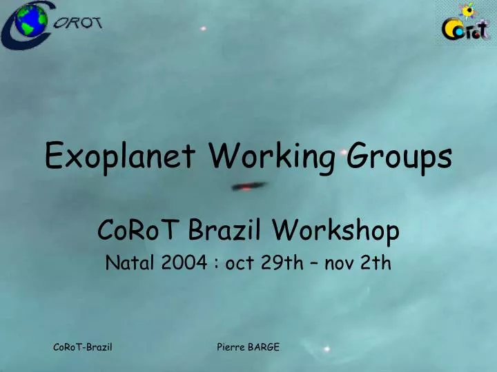 exoplanet working groups