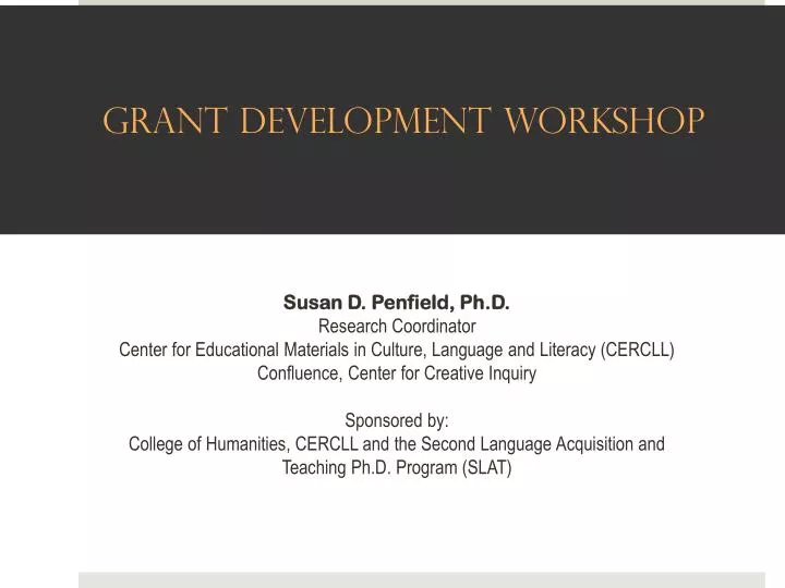 grant development workshop