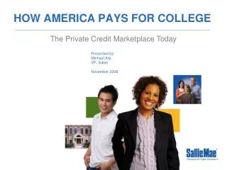 HOW AMERICA PAYS FOR COLLEGE