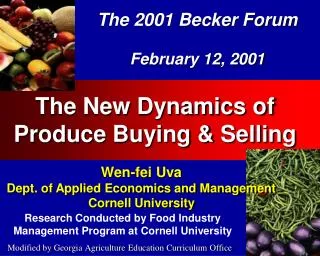 The New Dynamics of Produce Buying &amp; Selling