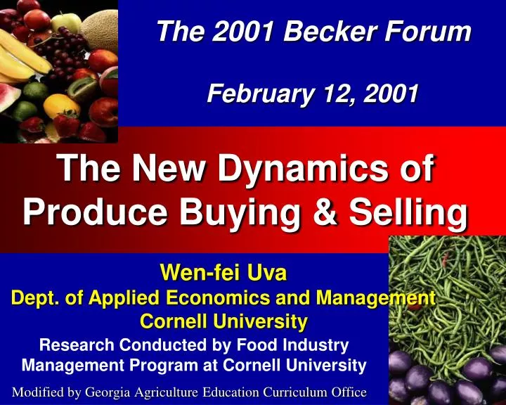 the new dynamics of produce buying selling