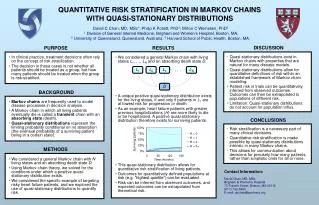 QUANTITATIVE RISK STRATIFICATION IN MARKOV CHAINS WITH QUASI-STATIONARY DISTRIBUTIONS