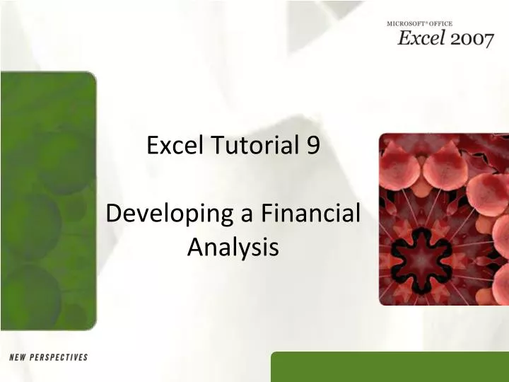 excel tutorial 9 developing a financial analysis