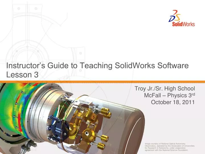 instructor s guide to teaching solidworks software lesson 3