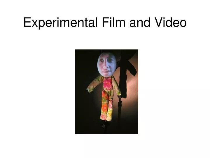 experimental film and video