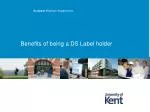 Benefits of being a DS Label holder - slide 1