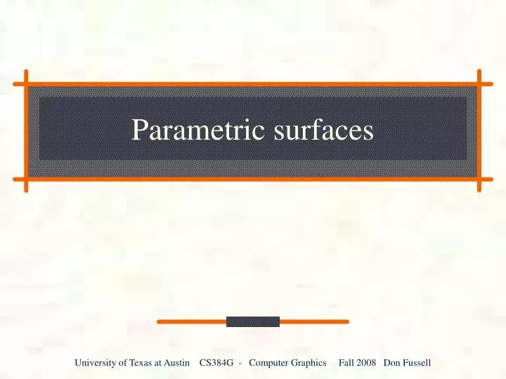 parametric surfaces