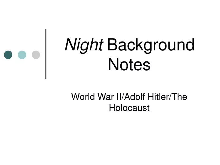 night background notes