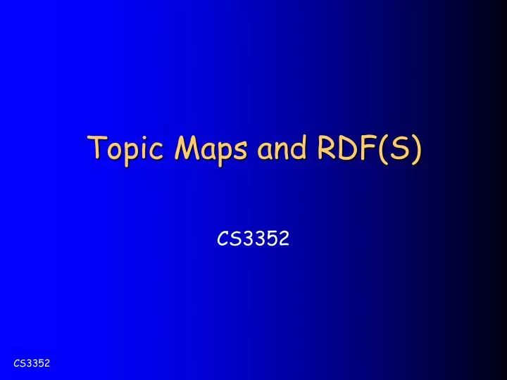 topic maps and rdf s