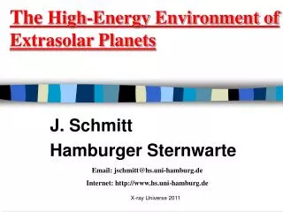 The High-Energy Environment of Extrasolar Planets