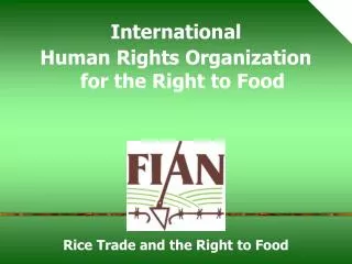 International Human Rights Organization for the Right to Food