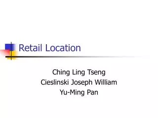 Retail Location