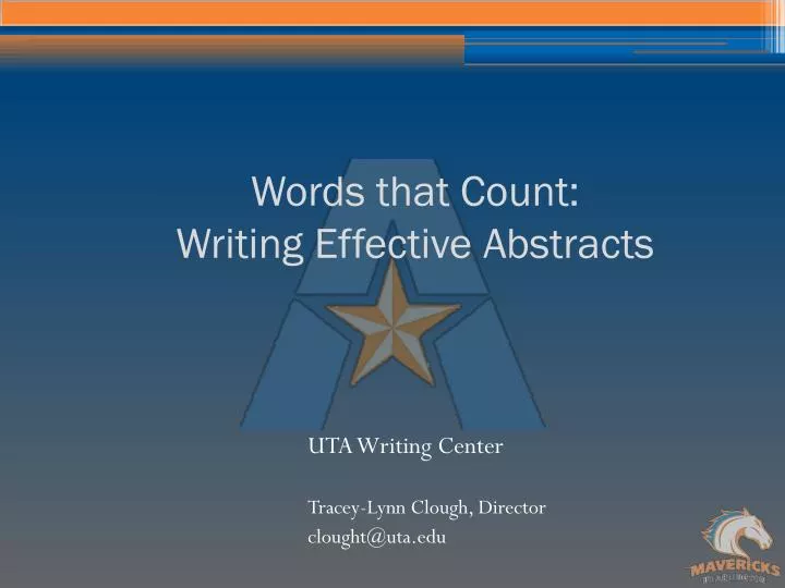 words that count writing effective abstracts