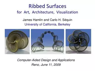 Ribbed Surfaces for Art, Architecture, Visualization