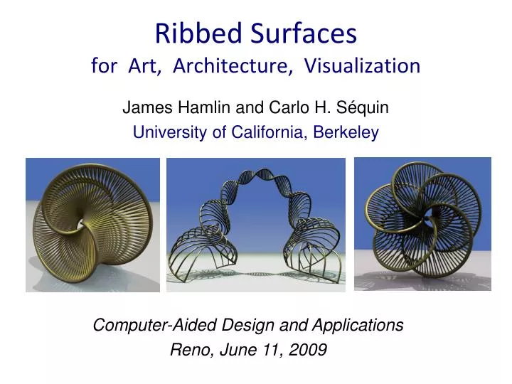ribbed surfaces for art architecture visualization