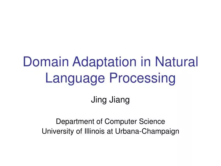 domain adaptation in natural language processing
