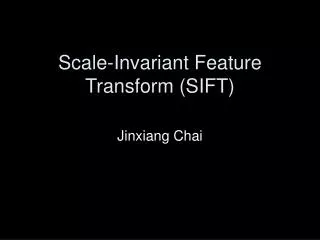 Scale-Invariant Feature Transform (SIFT)