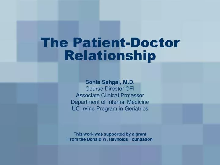 the patient doctor relationship