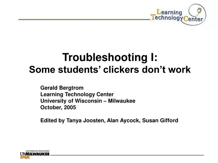 troubleshooting i some students clickers don t work