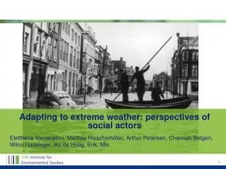 Adapting to extreme weather: perspectives of social actors