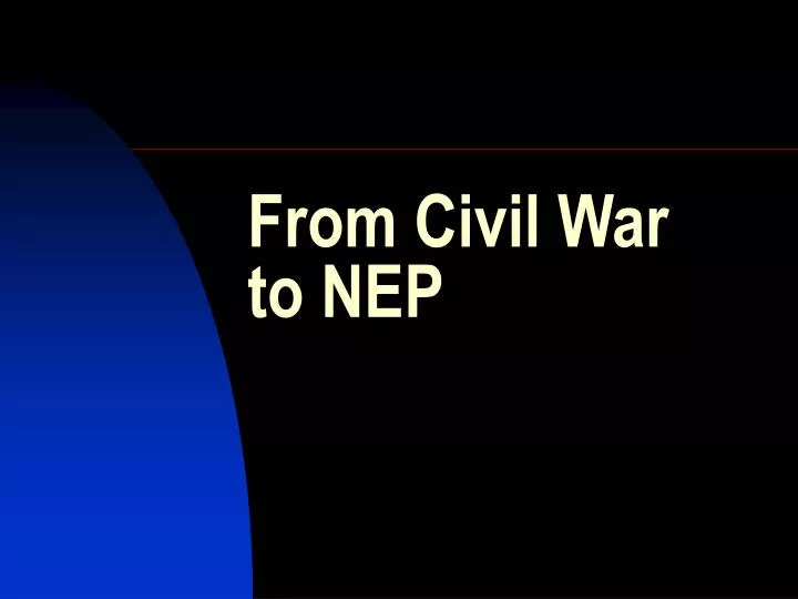from civil war to nep